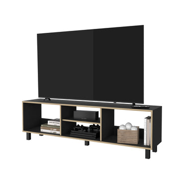 Rack Tv 70" Con Cinco Repisas, FM Furniture, Negro