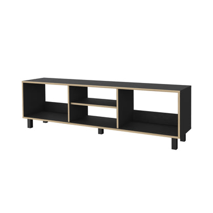 Rack Tv 70" Con Cinco Repisas, FM Furniture, Negro
