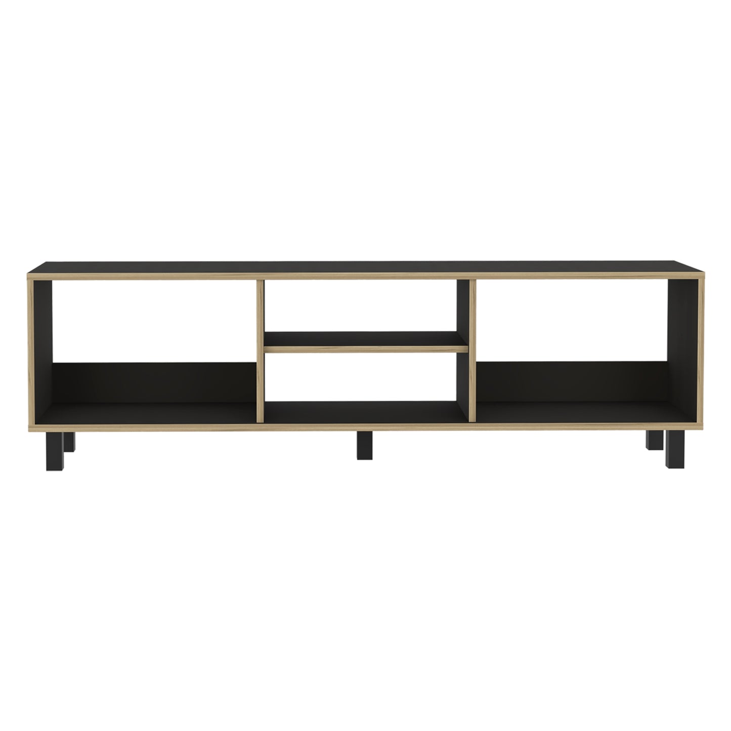 Rack Tv 70" Con Cinco Repisas, FM Furniture, Negro
