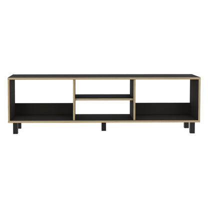 Rack Tv 70" Con Cinco Repisas, FM Furniture, Negro
