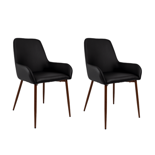 Sillas Clásicas Concept X2, Wengue y Café, con Cómodo Espaldar