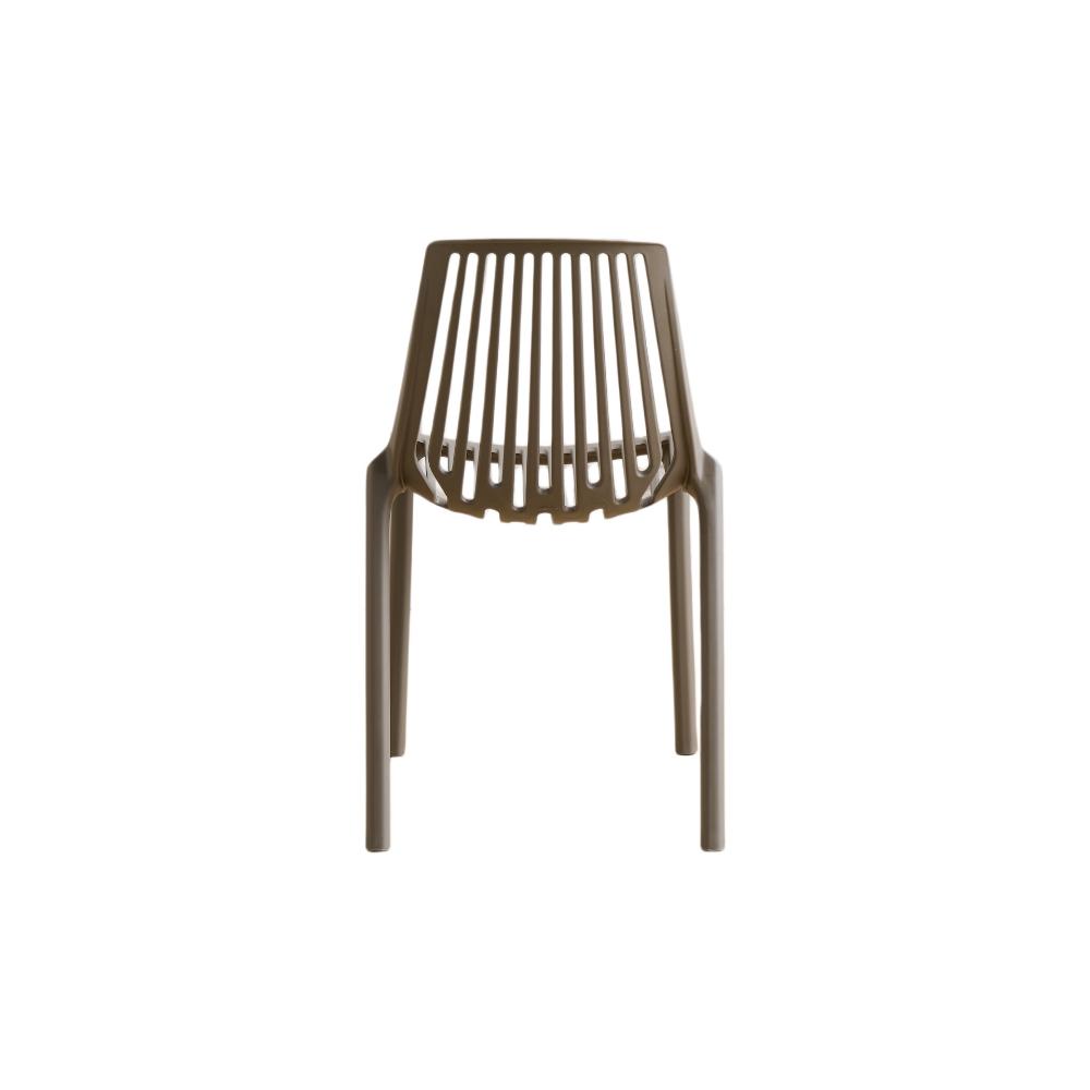 Silla Tanger, Taupe, con Espaldar y Diseño Moderno