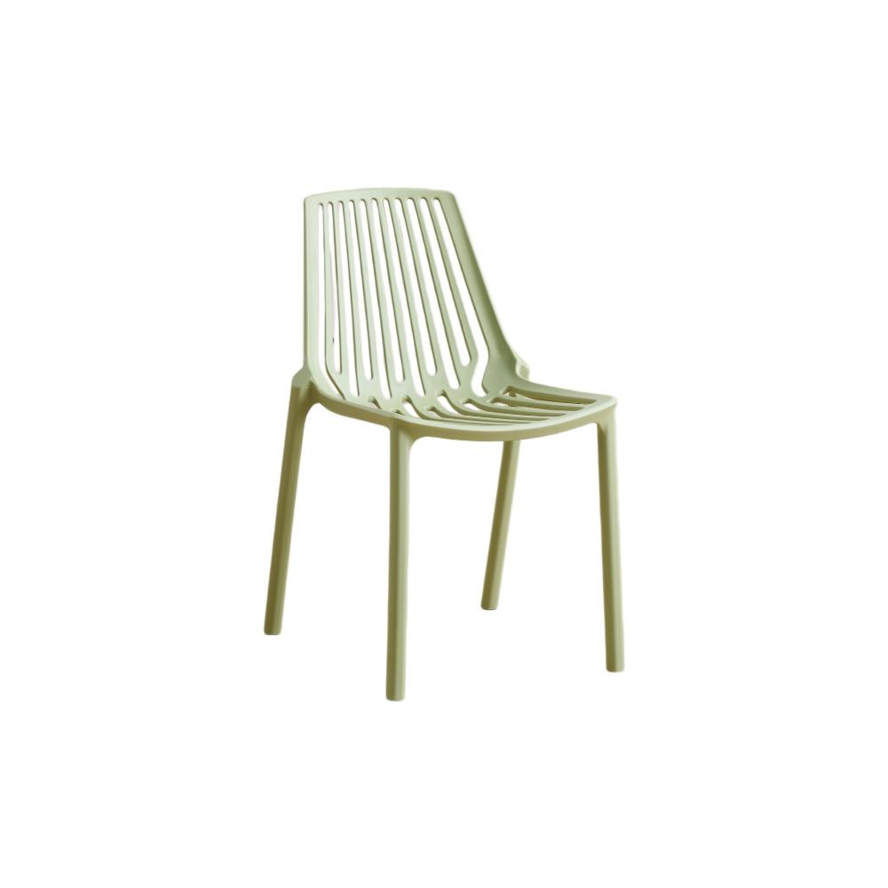 Silla Tanger, Verde Olivo, con espaldar y diseño moderno