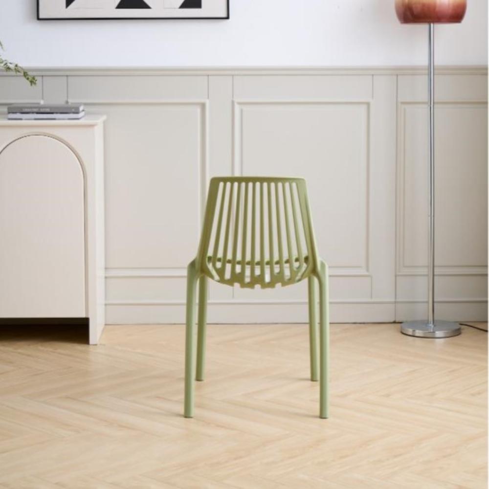 Silla Tanger, Verde Olivo, con espaldar y diseño moderno