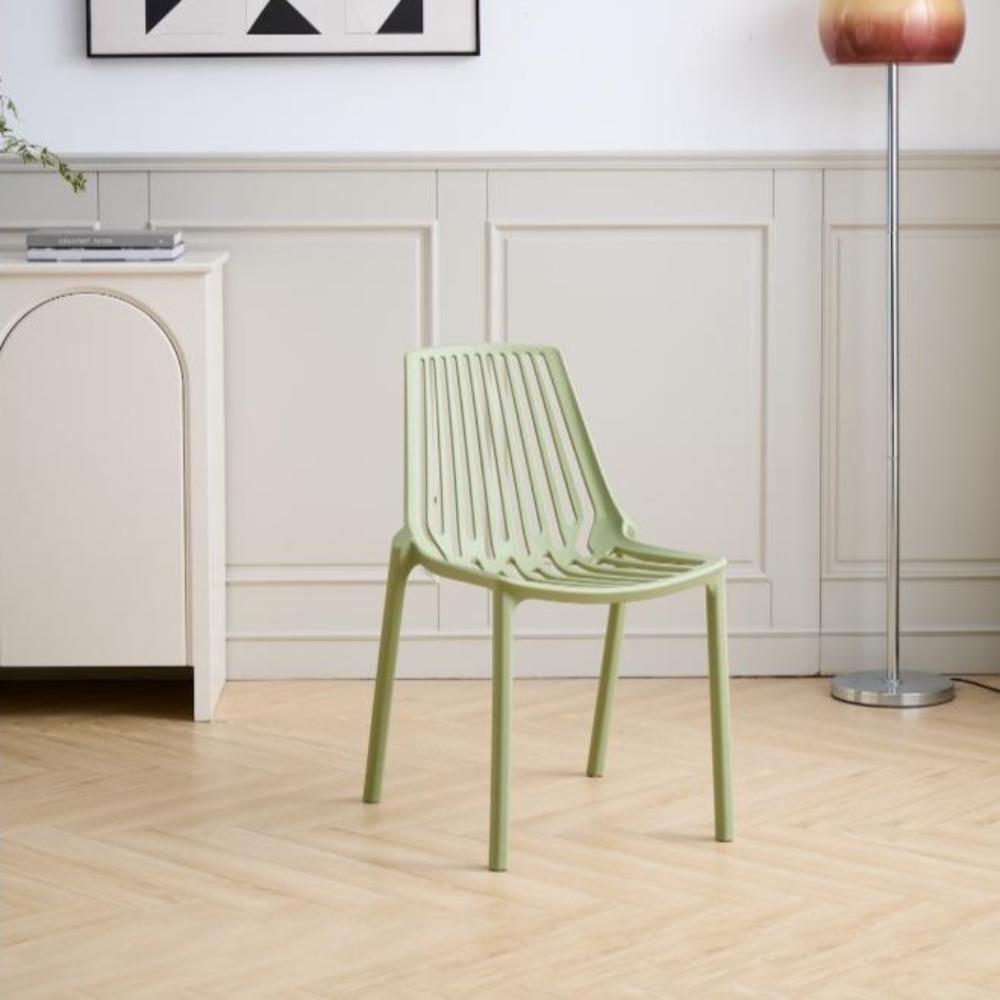 Silla Tanger, Verde Olivo, con espaldar y diseño moderno