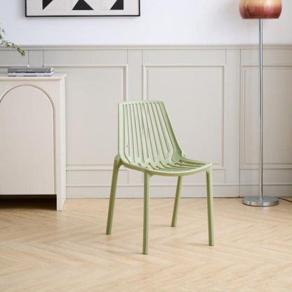 Silla Tanger, Verde Olivo, con espaldar y diseño moderno