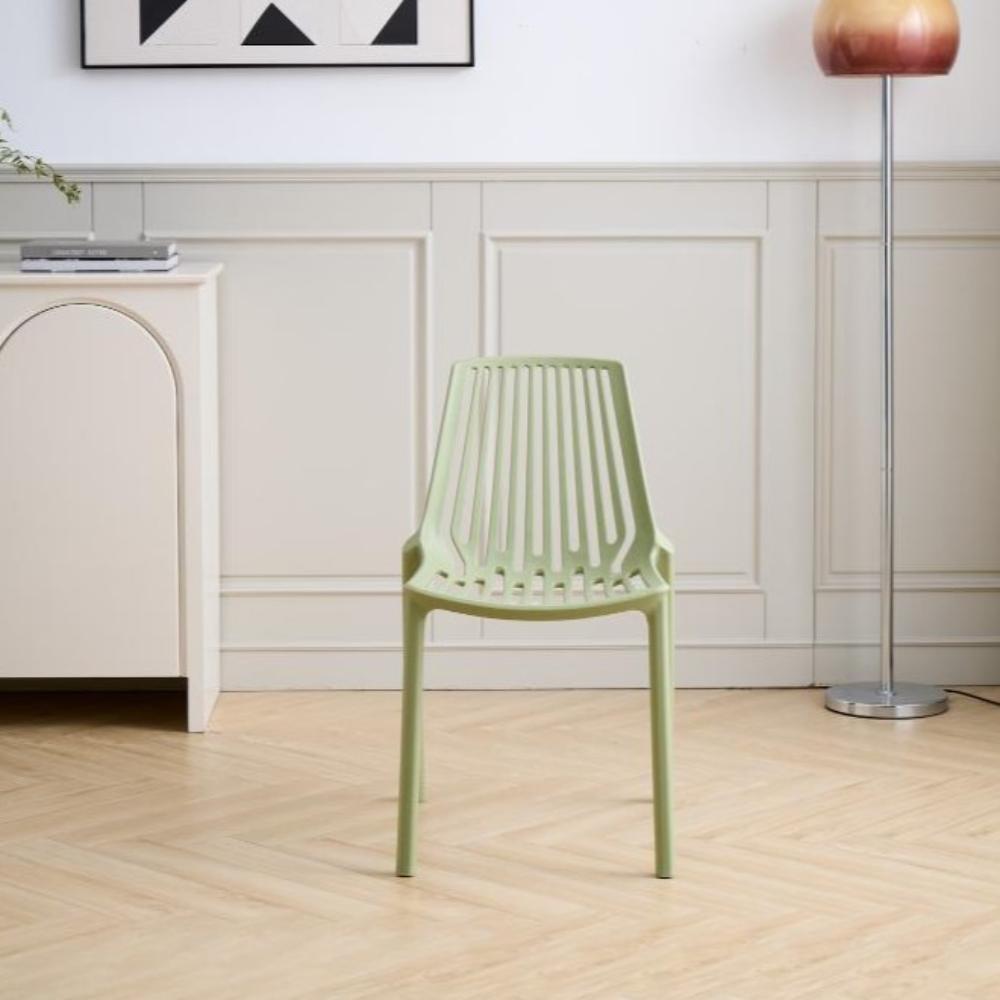 Silla Tanger, Verde Olivo, con espaldar y diseño moderno