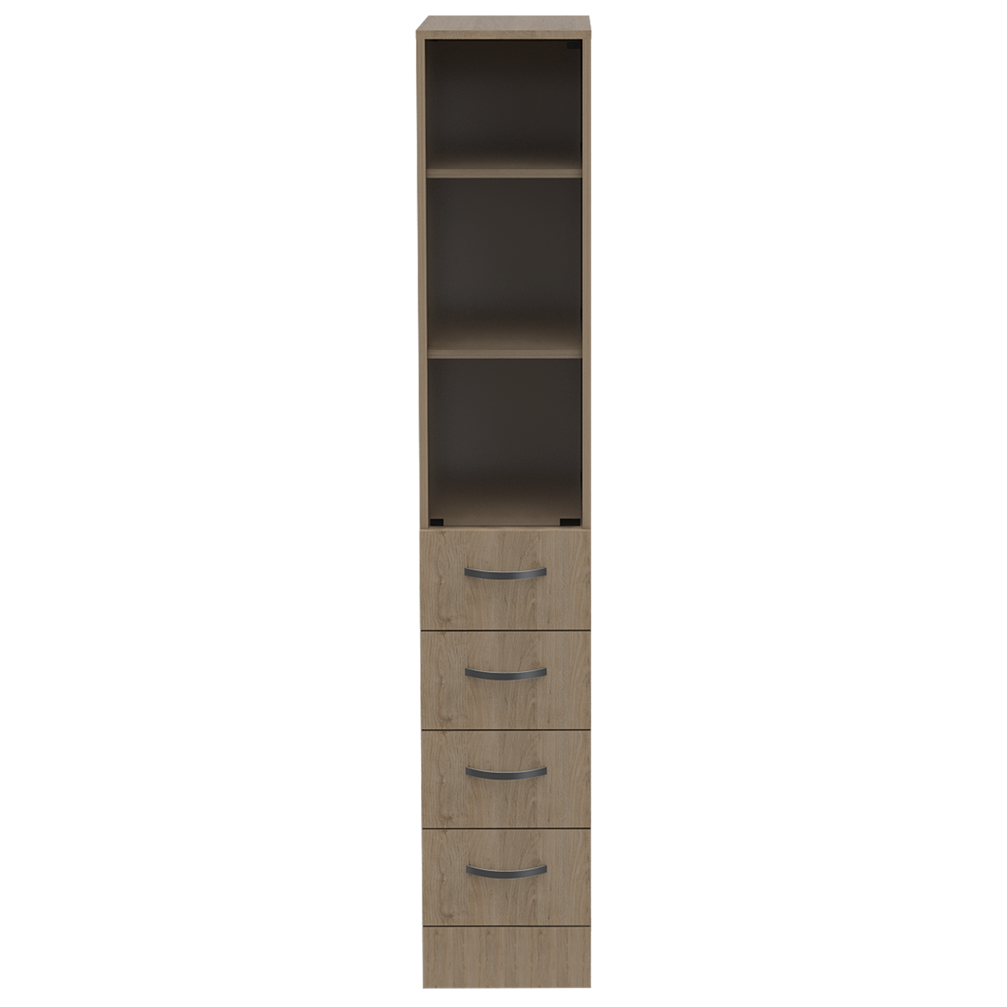 Torre De Baño Con Cuatro Cajones, FM Furniture 001C, Cafe Claro