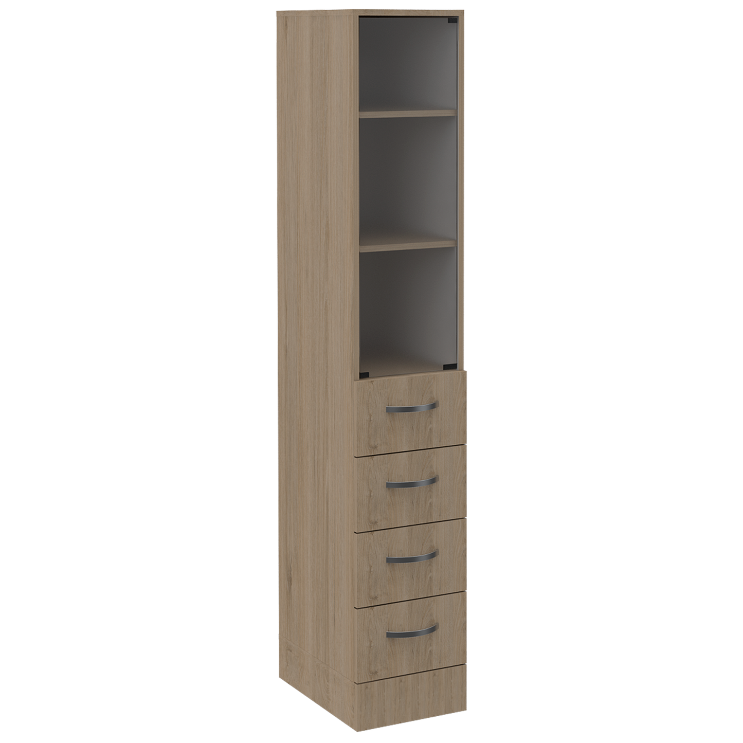 Torre De Baño Con Cuatro Cajones, FM Furniture 001C, Cafe Claro