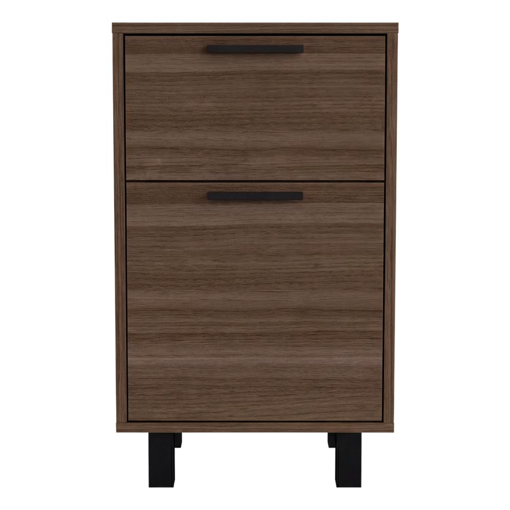 Velador Secret, Avellana, con una Puerta y Cajón Secreto