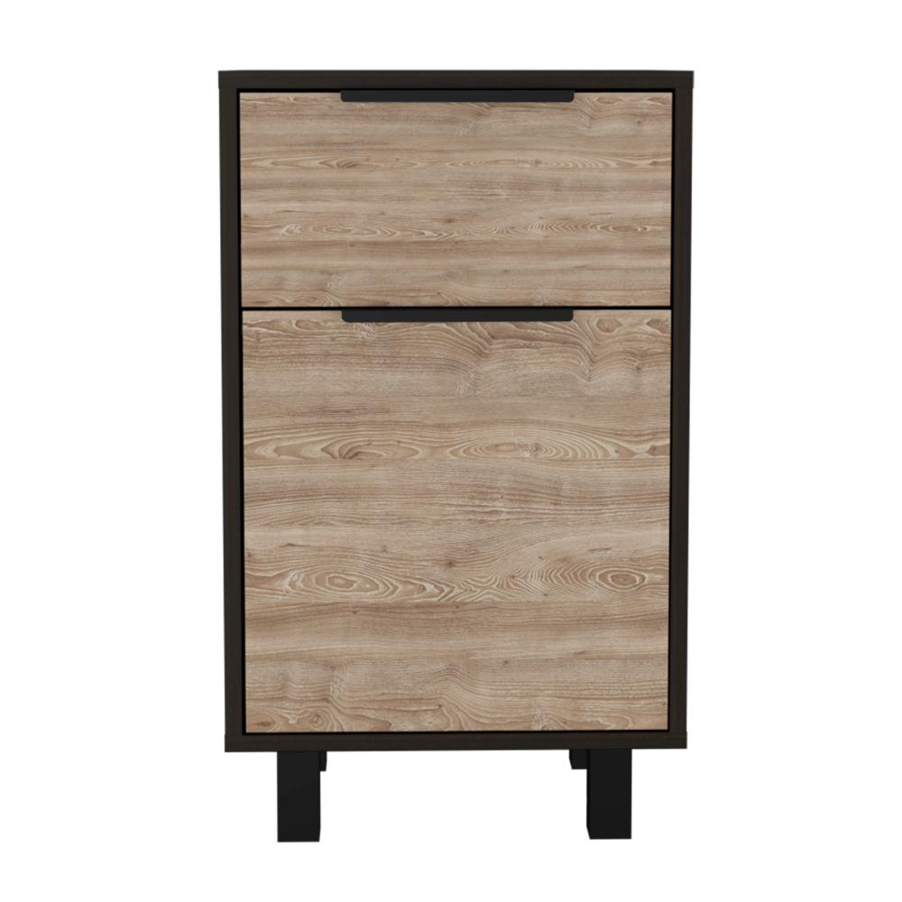 Velador Un Cajón Una Puerta, FM Furniture 002N, Negro