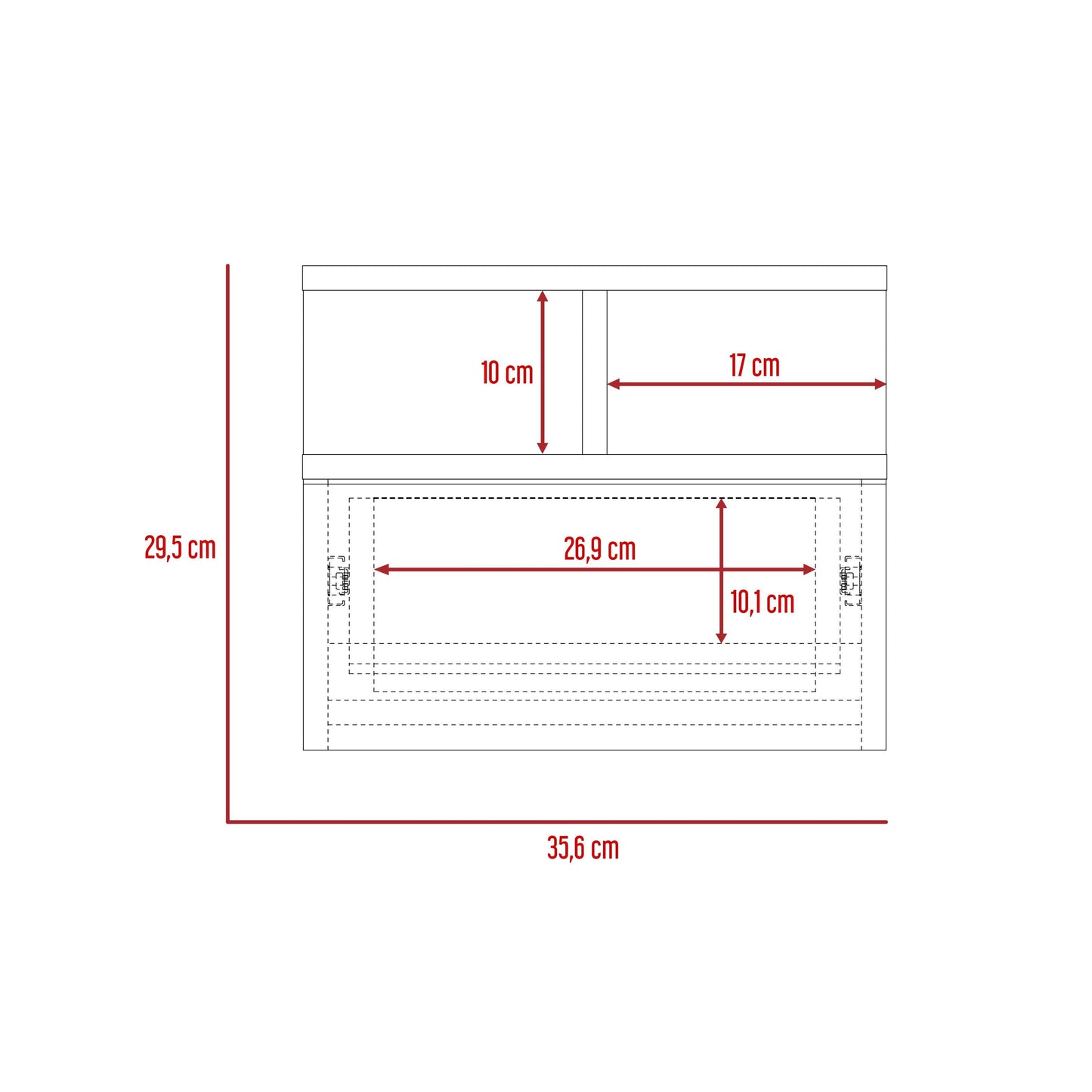 Velador Flotante Un Cajón, FM Furniture 007N, Negro