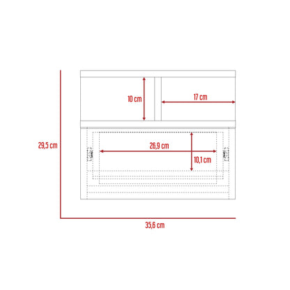 Velador Flotante Un Cajón, FM Furniture 007N, Negro