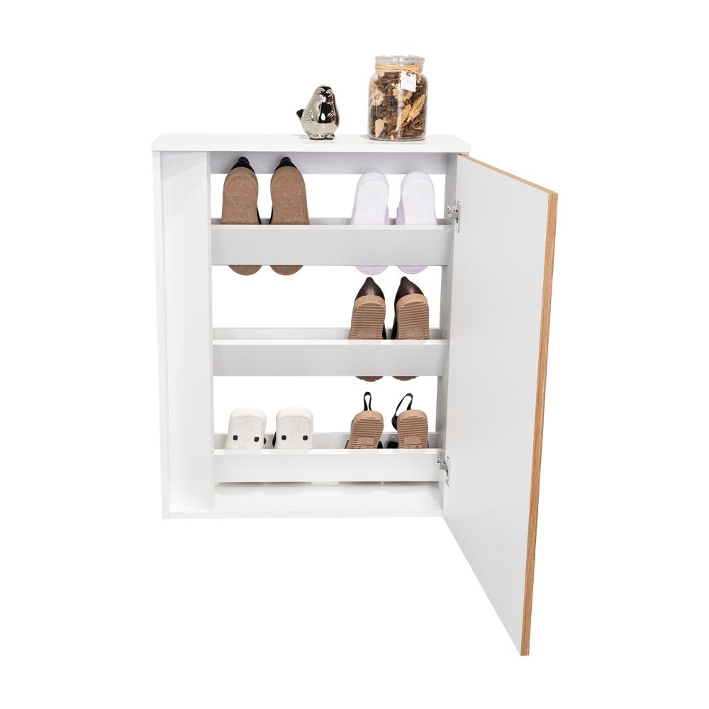 Zapatero Organizador Dassel, Blanco Y Fresno