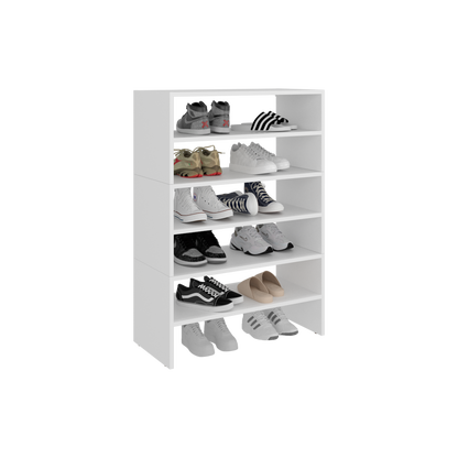 Modulo Zapatero Z-72 Apilable Seis Niveles, Blanco