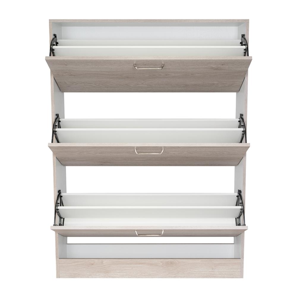 Zapatero Organizador Seúl, Bardolino, con Tres Puertas Abatibles con Manijas Metálicas