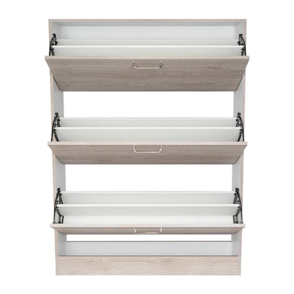 Zapatero Organizador Seúl, Bardolino, con Tres Puertas Abatibles con Manijas Metálicas