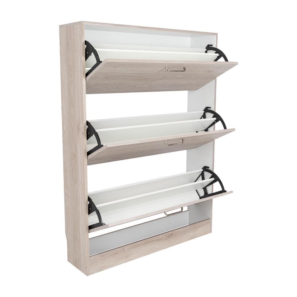 Zapatero Organizador Seúl, Bardolino, con Tres Puertas Abatibles con Manijas Metálicas