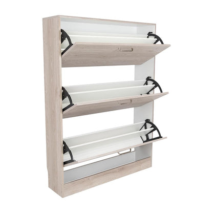 Zapatero Organizador Seúl, Bardolino, con Tres Puertas Abatibles con Manijas Metálicas