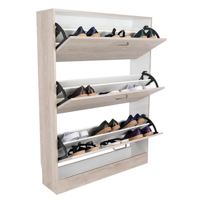 Zapatero Organizador Seúl, Bardolino, con Tres Puertas Abatibles con Manijas Metálicas