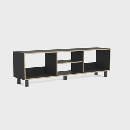 Rack Tv 70" Con Cinco Repisas, FM Furniture, Negro
