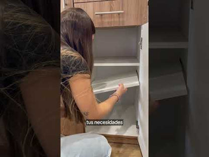 Closet Donat, Miel y Blanco, con Dos Cajones Deslizables y Tres Entrepaños Móviles