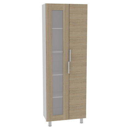 Mueble Alacena Fendi Color Rovere y Blanco Para Cocina