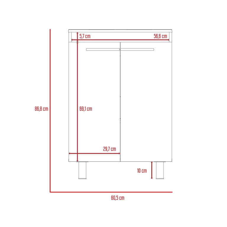 Mueble Lavamanos Khari Color Duna Para Baño