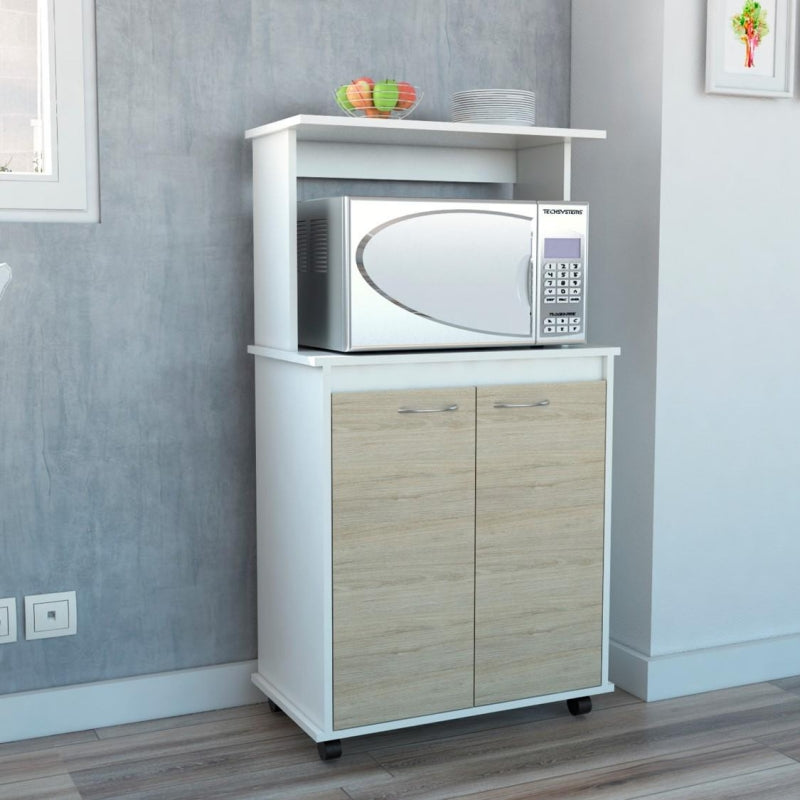 Mueble de Cocina Kitchen Color Blanco y Rovere Para Cocina