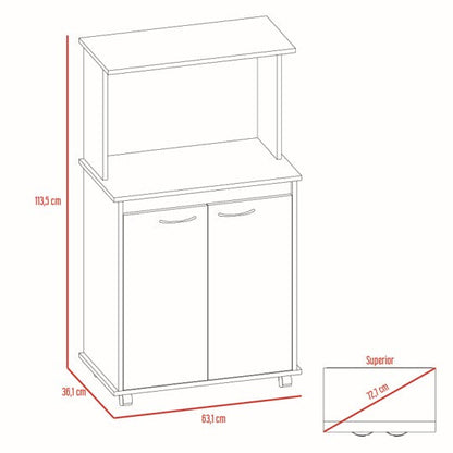 Mueble de Cocina Kitchen Color Blanco y Rovere Para Cocina