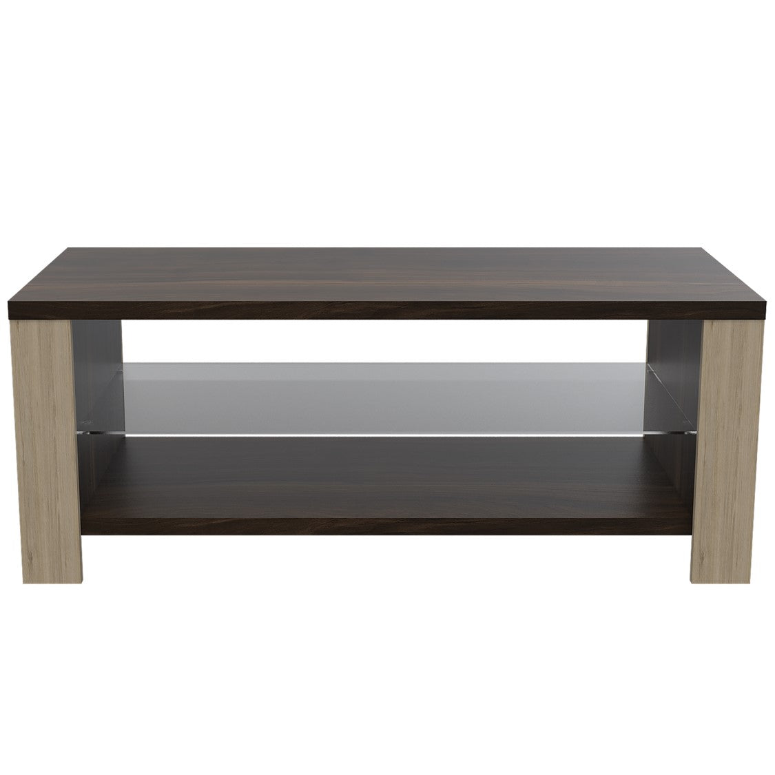 Mesa de Centro Athina Color Habano y Rovere Para Sala De Estar