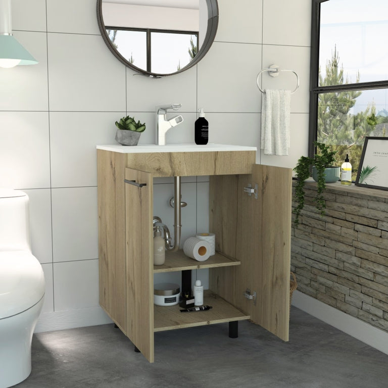 Mueble Lavamanos Khari Color Duna Para Baño