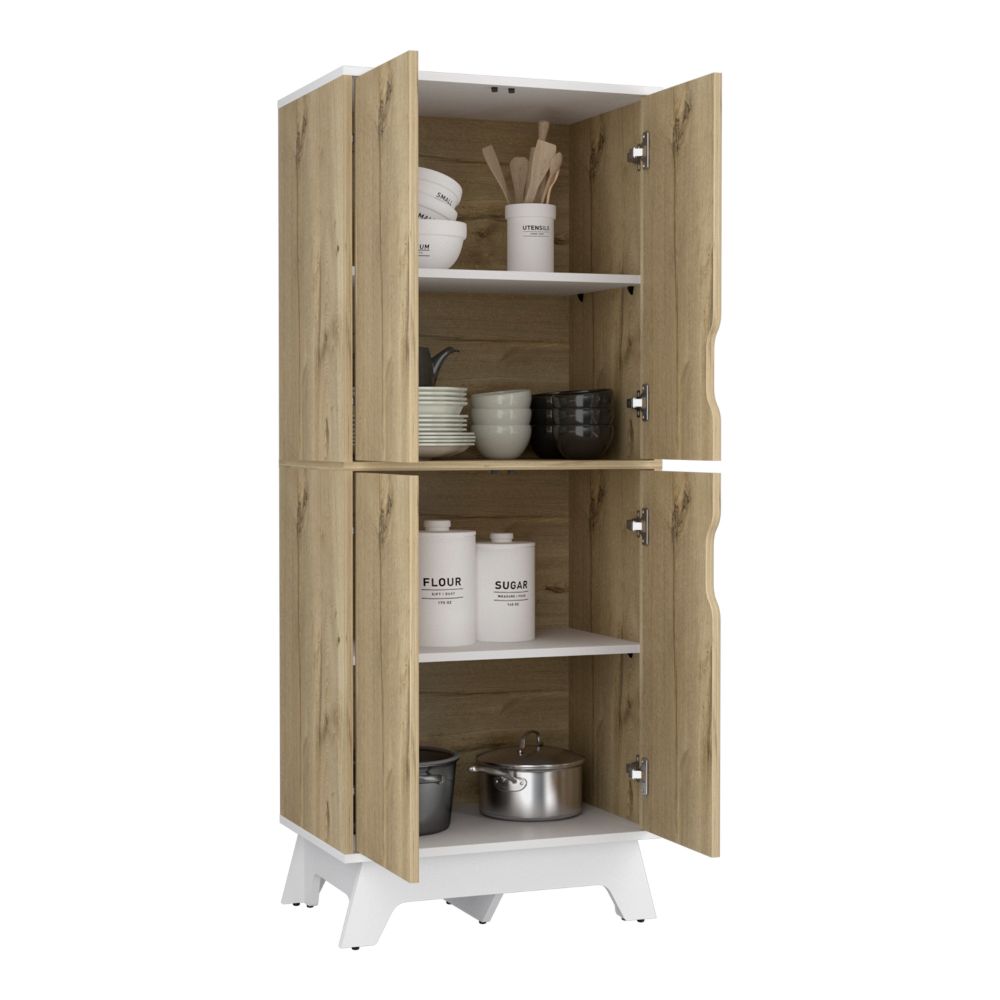 Alacena de Cocina BI Color Duna y Blanco Para Cocina