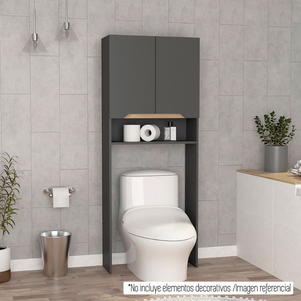 Ahorrador de Espacio Modelo Laurent Color Plomo y Duna Para Baño