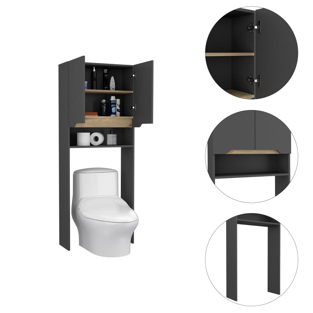 Ahorrador de Espacio Modelo Laurent Color Plomo y Duna Para Baño