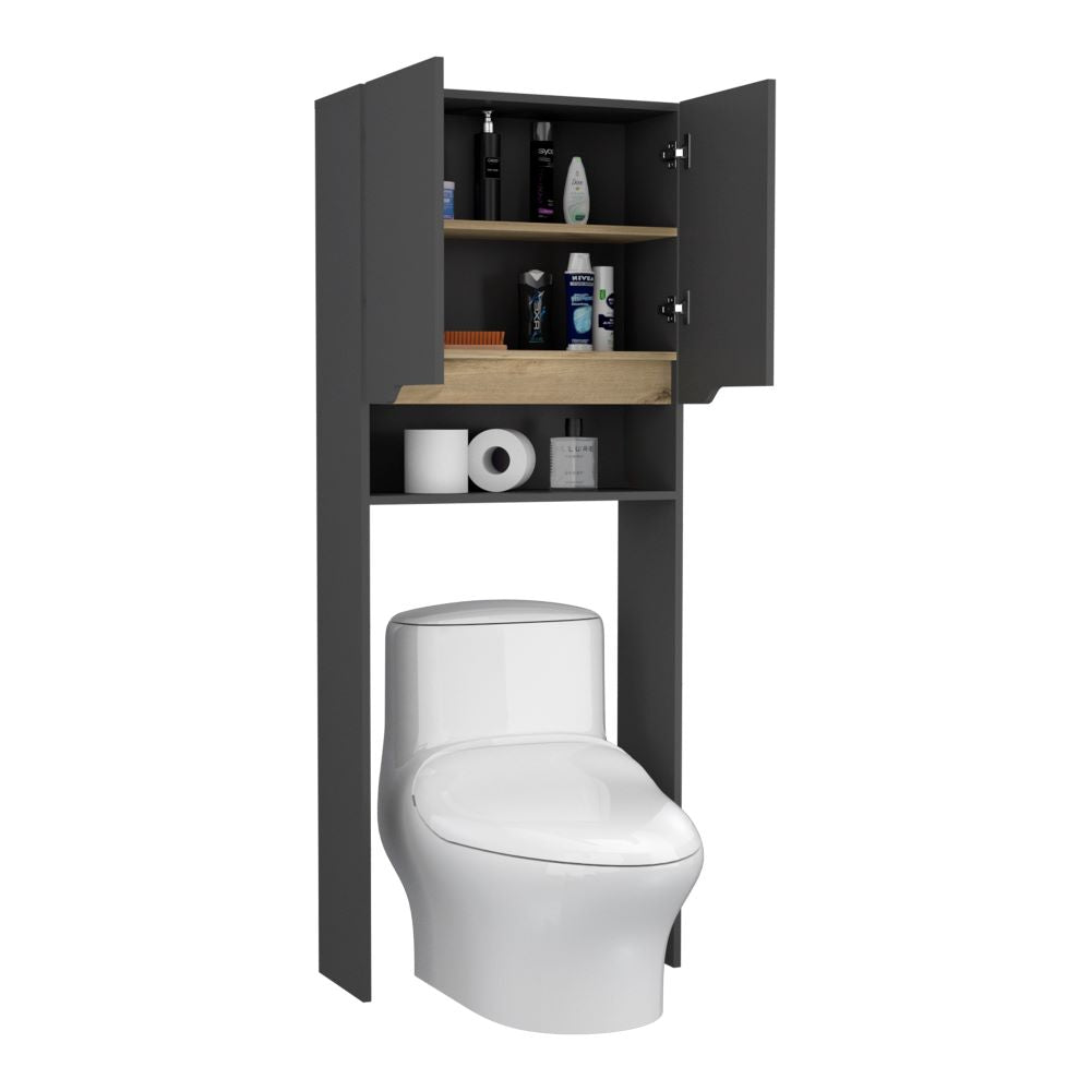 Ahorrador de Espacio Modelo Laurent Color Plomo y Duna Para Baño