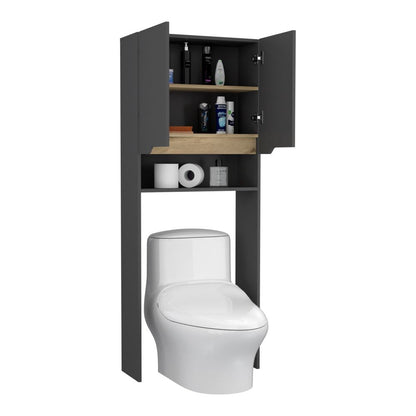Ahorrador de Espacio Modelo Laurent Color Plomo y Duna Para Baño