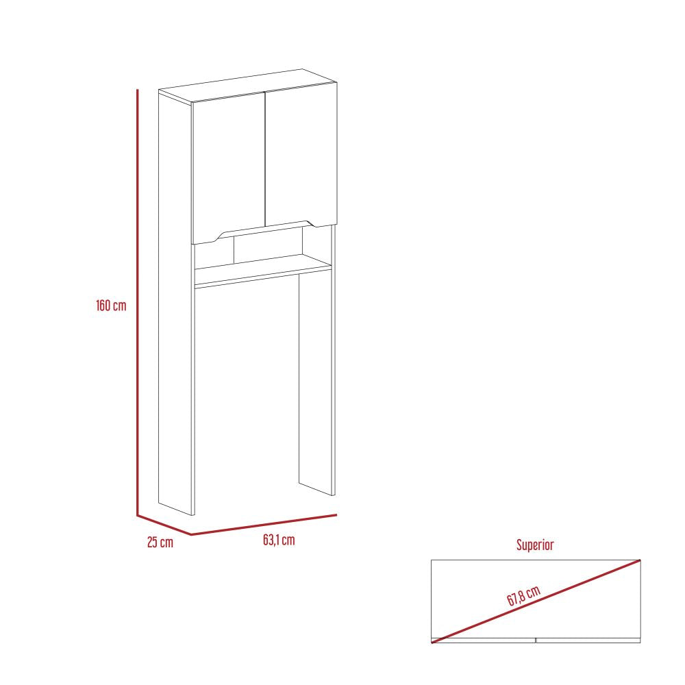 Ahorrador de Espacio Modelo Laurent Color Plomo y Duna Para Baño