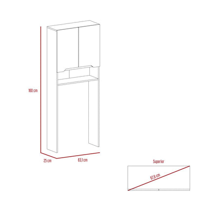 Ahorrador de Espacio Modelo Laurent Color Plomo y Duna Para Baño