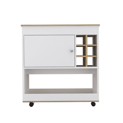 Bar BI Color Blanco y Duna Para Sala De Estar