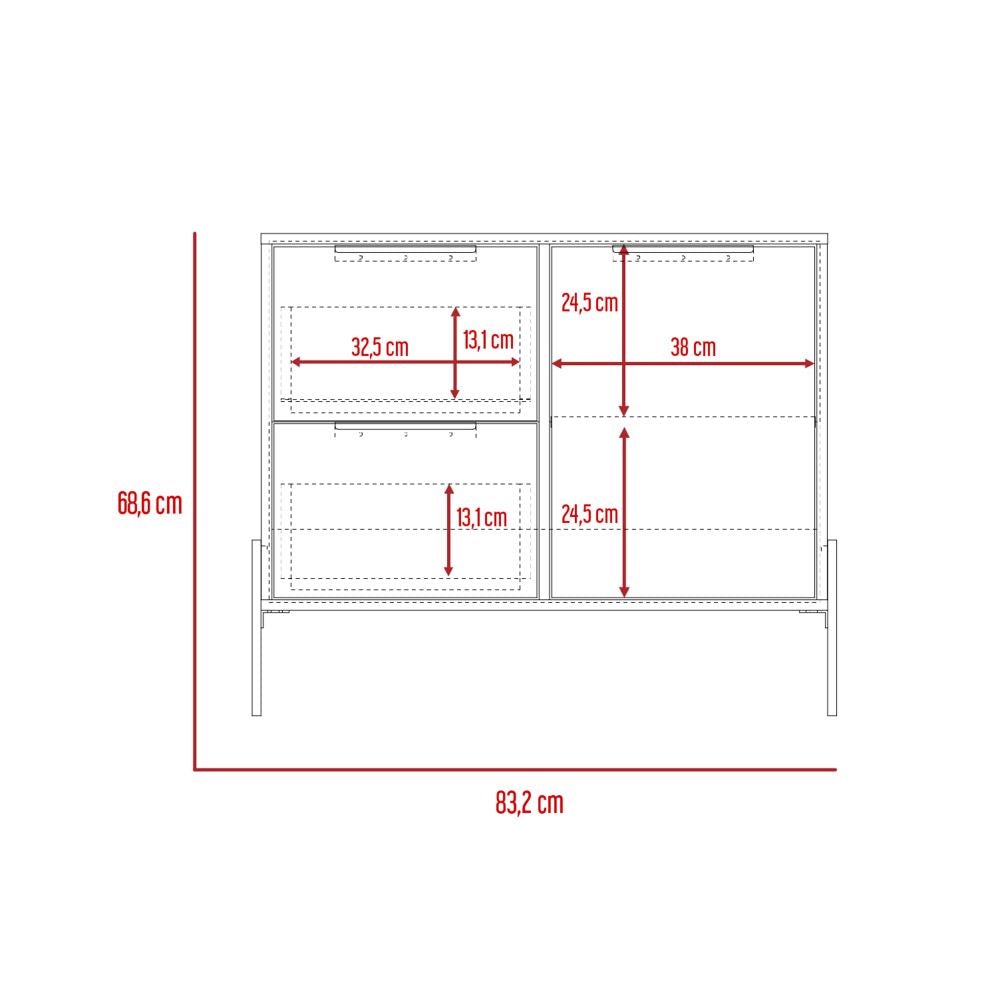 Bife White Collection Color Blanco Para Sala De Estar