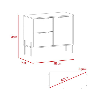 Bife White Collection Color Blanco Para Sala De Estar