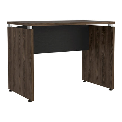 Mesa Escritorio M-100 + Archivador 4C Alto Home Office Color Negro Soft y Coñac Para Oficina