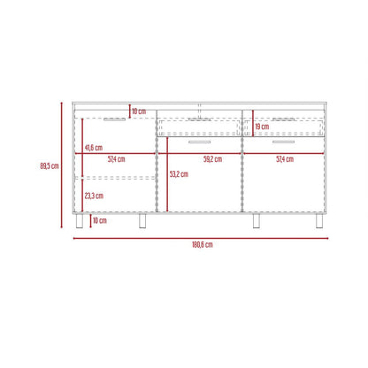 Combo Kitchen Gante, Rovere y Niebla, incluye módulo inferior y módulo superior