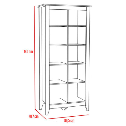 Rack + Librero Essential Color Rovere Para Sala De Estar