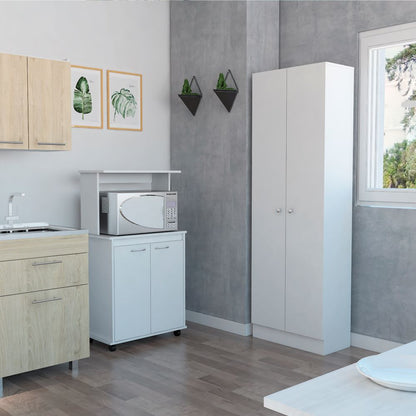 Combo Kitchen, Blanco, incluye mueble microondas y optimizador