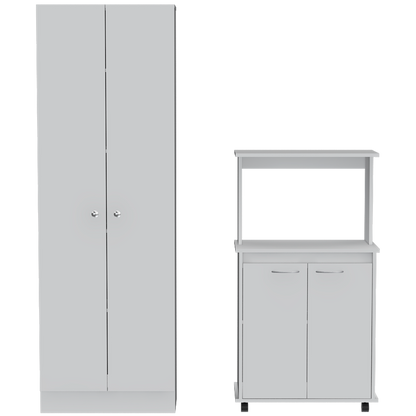 Combo Kitchen, Blanco, incluye mueble microondas y optimizador