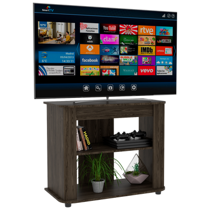 Rack TV + Mesa De Centro Optimus Color Coñac Para Sala De Estar