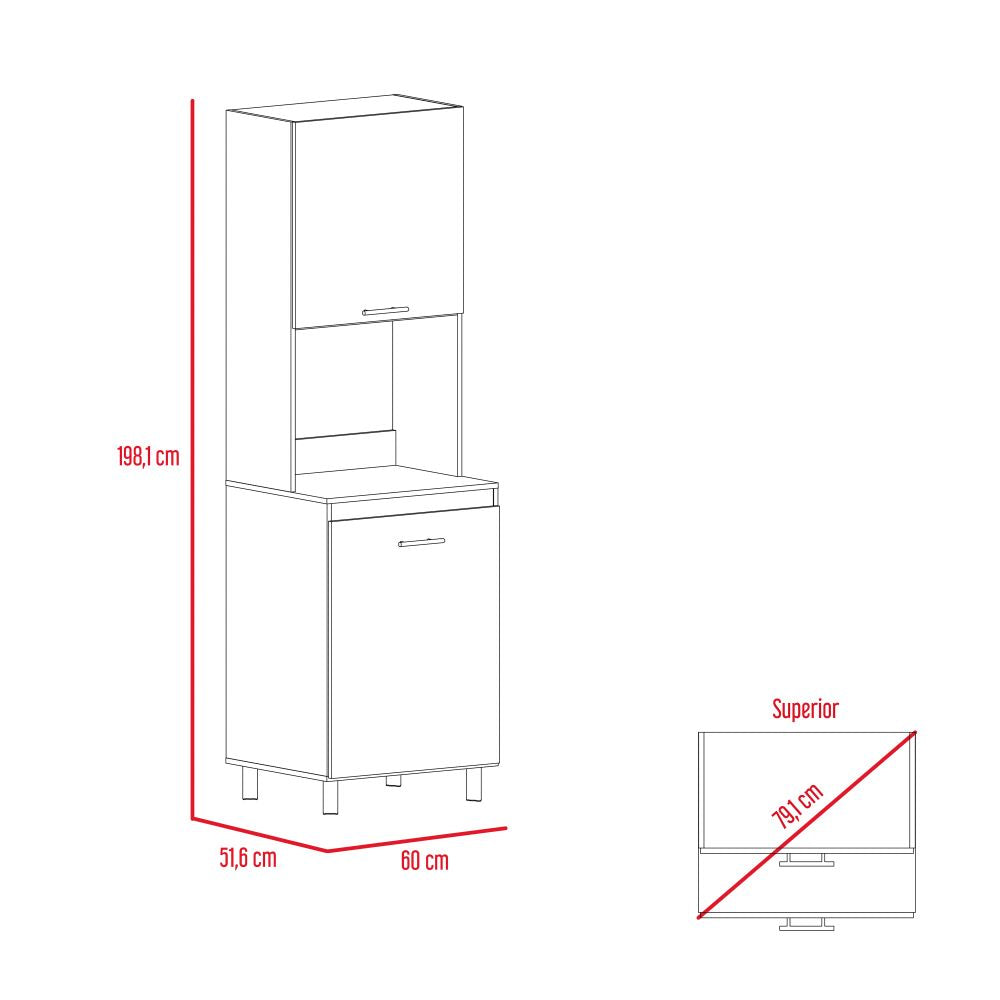 Combo Kitchen Gante, Rovere y Niebla, incluye alacena, módulo inferior con lavaplatos y módulo superior