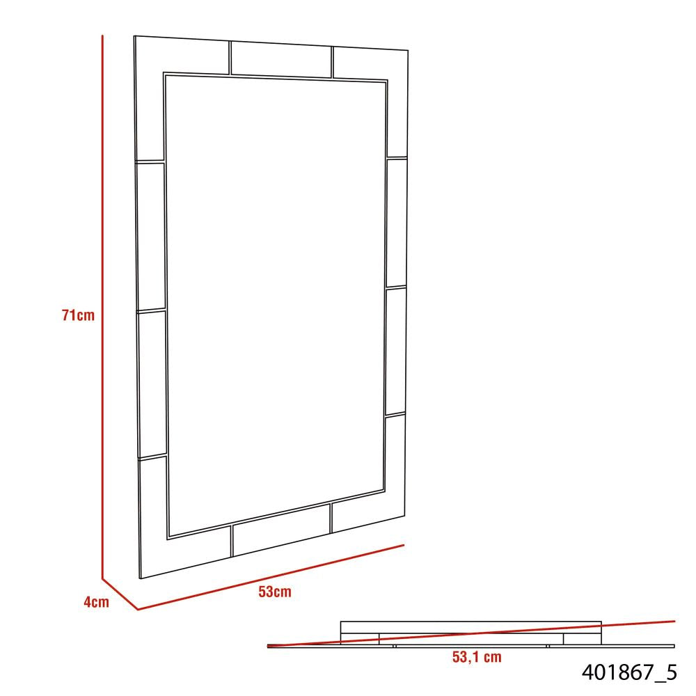 Combo Reflekta, Blanco, incluye mueble de lavamanos y espejo turin